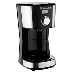 Кофеварки капельные кофеварка BRAYER BR1122 900Вт 1,5л черный/серебристый