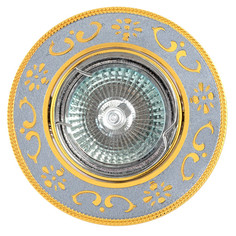 Светильники точечные круглые светильник встраиваемый DE FRAN Эстер GU5.3 хром+золото