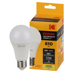 Лампы светодиодные лампа светодиодная KODAK 9Вт E27 810Лм 3000К груша