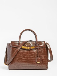 Сумка С Ручками «Enisa» С Имитацией Крокодиловой Кожи Guess