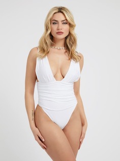 Цельный Купальник С Драпировкой На Талии Guess