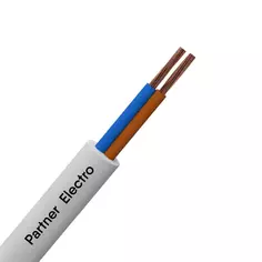 Провод Партнер-Электро ПВС 2x2.5 мм 5 м ГОСТ цвет белый
