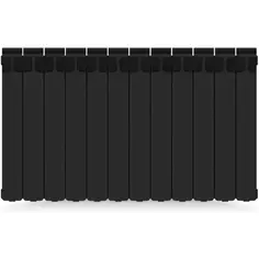 Радиатор Rifar Monolit 500 биметалл 12 секций боковое подключение цвет черный