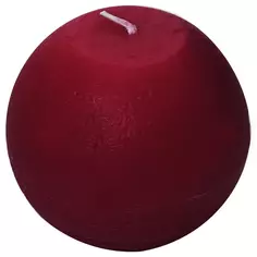 Свеча-шар «Рустик» 10 см цвет бордо Без бренда