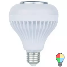 Лампа светодиодная Music E27 230 В 10 Вт 800 лм, регулируемый цвет света RGB, музыкальная, подключение к смартфону Без бренда
