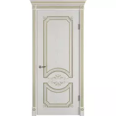 Дверь межкомнатная глухая с замком и петлями в комплекте Милана 70x200 см ламинация ПВХ цвет дуб бьянко VFD