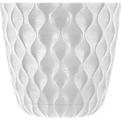 Горшок для цветов Ingreen Wave ø14.5 см v1.4 л пластик цвет белый жасмин