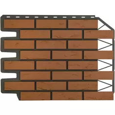 Фасайдинг Дачный Кирпич баварский терракот 0.38 м² Fineber