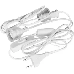 Подвесной патрон под фитолампу Эра fito-Holder G13 IP65 mini для ламп Fito до 600 мм 2xG13 с выключателем вилкой 1.5 м ERA