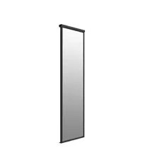 Дверь-купе 90.4x245.5 см алюминий зеркало/черный Без бренда