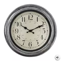 Часы настенные Atmosphera круглые пластик цвет серебро бесшумные ø 40 см