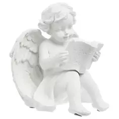 Статуэтка Ангел белый керамика 15.5x15x15.5 см микс Atmosphera