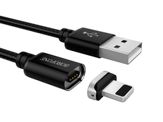 Аксессуар Borofone Magnetic BU1 USB - Lightning 1.2m Black 6957531092544