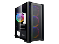 Корпус Powercase Alisio Micro X4B mATX без БП Black CAMIB-L4