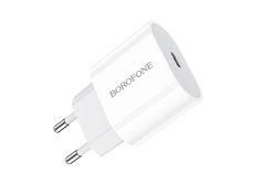 Зарядное устройство Borofone BA61A Origin 1xUSB-C PD10 5W 3A White 6974443381139