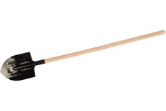 Лопата штыковая 61413, 205х275х1400 мм, ребра жесткости, деревянный черенок NO Name
