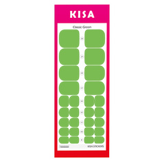 Наклейки для ногтей KISA.STICKERS Пленки для педикюра Classic Green