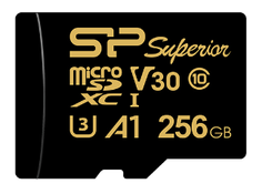 Карта памяти MicroSDXC 256GB Silicon Power Superior Golden A1 Class 10 UHS-I U3 A1 100/80 Mb/s (SD адаптер)