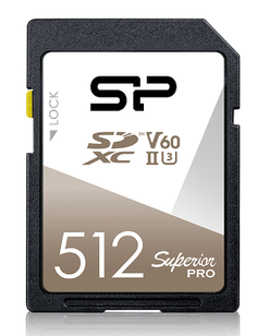 Карта памяти SDXC 512GB Silicon Power SP512GBSDXJV6V10 Class 10 UHS-II U3 V60 280/170 MB/s