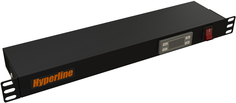 Панель Hyperline TMPY2-230V-RAL9004 микропроцессорная контрольная,1U, для всех шкафов 19, подключение до двух устройств, цвет черный (RAL 9004)