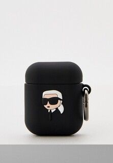 Чехол для наушников Karl Lagerfeld Airpods 1/2 силиконовый Silicone
