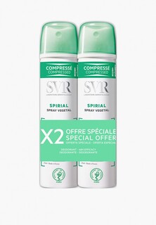 Дезодорант SVR -спрей, до 48Ч, растительный, Spirial Spray Vegetal Set, 75 мл х 2 шт.