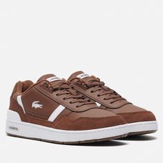 Мужские кроссовки Lacoste T-Clip Leather, цвет коричневый