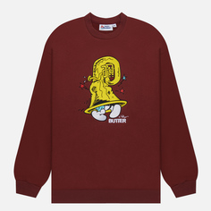 Мужская толстовка Butter Goods x The Smurfs Harmony Crew Neck, цвет бордовый, размер L