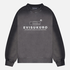 Мужская толстовка Evisu Evisukuro Garment Dyed, цвет чёрный, размер S