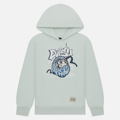 Мужская толстовка Evisu Heritage Daruma Denim Applique Hoodie, цвет зелёный, размер XL