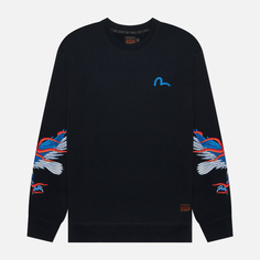 Мужская толстовка Evisu Seagull & Eagle Embroidered Crew Neck, цвет чёрный, размер M