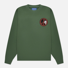 Мужская толстовка MARKET Peeking Through Crew Neck, цвет зелёный, размер XL