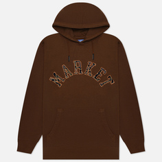 Мужская толстовка MARKET Rug Dealer Throwback Arc Hoodie, цвет коричневый, размер XXL