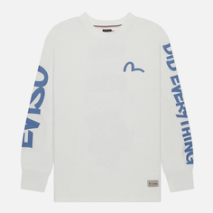 Мужской лонгслив Evisu Heritage Graffiti Wording Printed, цвет белый