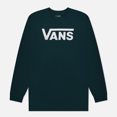 Мужской лонгслив Vans Classic, цвет зелёный