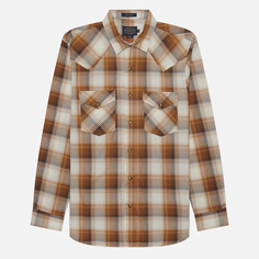 Мужская рубашка Pendleton Frontier, цвет коричневый, размер S