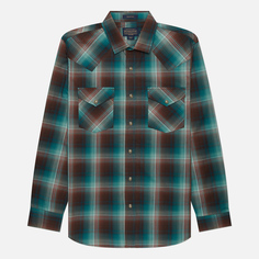 Мужская рубашка Pendleton Frontier, цвет зелёный, размер XL