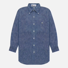 Мужская рубашка Evisu Nashville 3 Button-Down Chambray, цвет синий, размер XXL