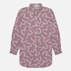 Мужская рубашка Evisu Nashville 3 Button-Down Check Kamome, цвет красный, размер XXL