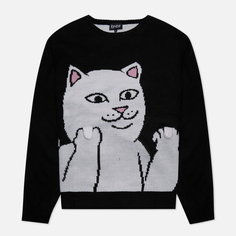 Мужской свитер RIPNDIP Lord Nermal Flippy Knitty, цвет чёрный, размер L