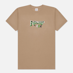 Мужская футболка RIPNDIP Strange Forest, цвет бежевый, размер M
