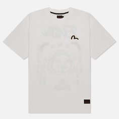 Мужская футболка Evisu Seagull Embroidered Printed Evisu & Godhead, цвет белый, размер XL