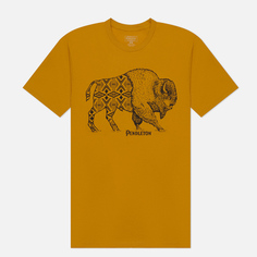 Мужская футболка Pendleton Jacquard Bison Graphic, цвет жёлтый, размер L