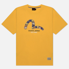 Мужская футболка Evisu Heritage Wadaiko Seagull Printed, цвет жёлтый