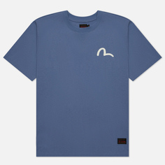Мужская футболка Evisu Basic Crew Neck Seagull Print, цвет синий, размер XXL