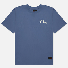 Мужская футболка Evisu Basic Crew Neck Seagull Print, цвет синий