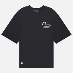 Мужская футболка Evisu Evisukuro Repeated Print Logo, цвет чёрный