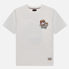 Мужская футболка Evisu Heritage Wadaiko Daruma Bro Printed, цвет белый, размер S
