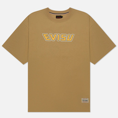 Мужская футболка Evisu Heritage No.1 Daruma & Fortune-Cat Printed, цвет бежевый