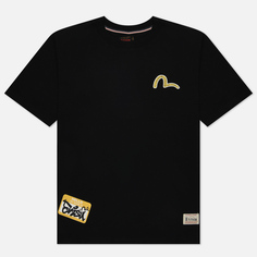 Мужская футболка Evisu Heritage Graffiti Daruma Printed, цвет чёрный